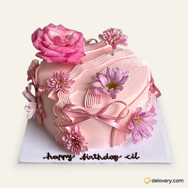Pink Flower Cake