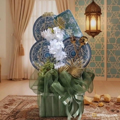 Azure Arabesque Dining Set