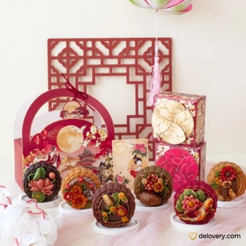 Crimson 3D Floral Nest