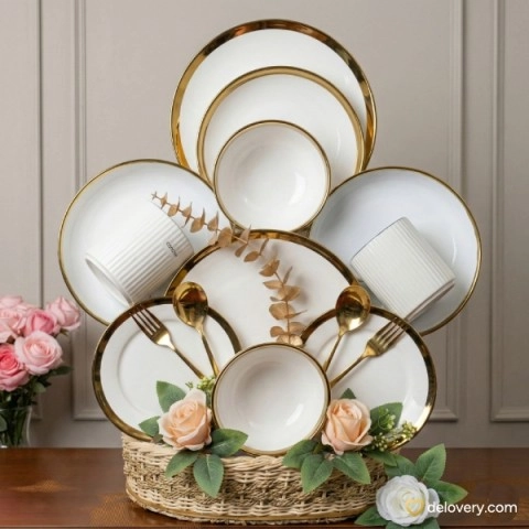 Golden Rimmed Serenity Set