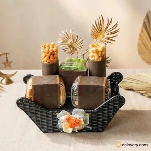 Midnight Bloom Basket