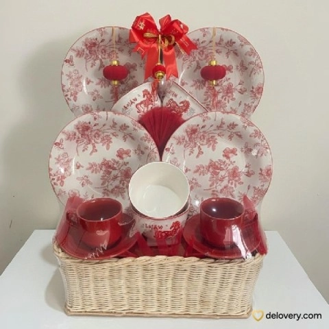 Oriental Toile Celebration Set