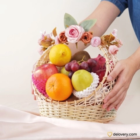 Pastel Bloom Basket