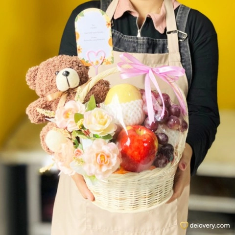 Teddy Garden Basket