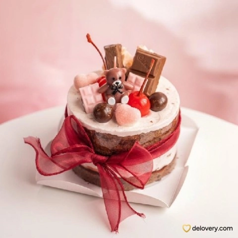 True Love Berry Teddy Cake